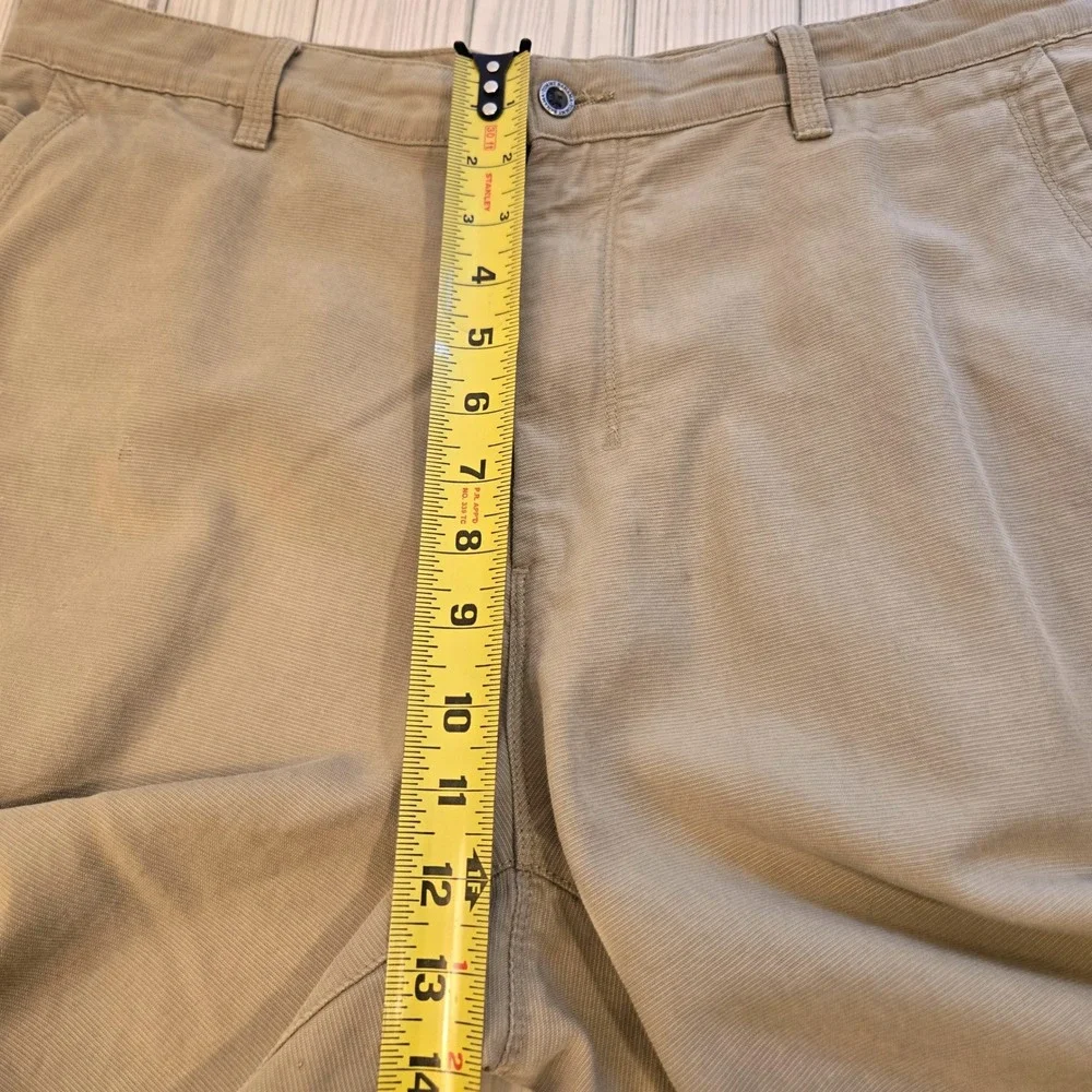 Tommy Bahama Paradise Nation Khaki Shorts Men 36 Tencel Cotton Tan Textured READ